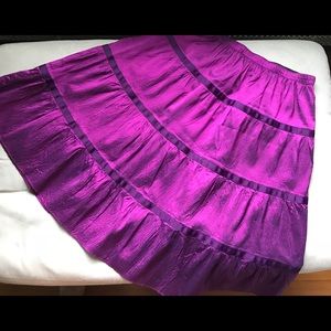 Calypso St. Barth skirt, size L, magenta 100% silk